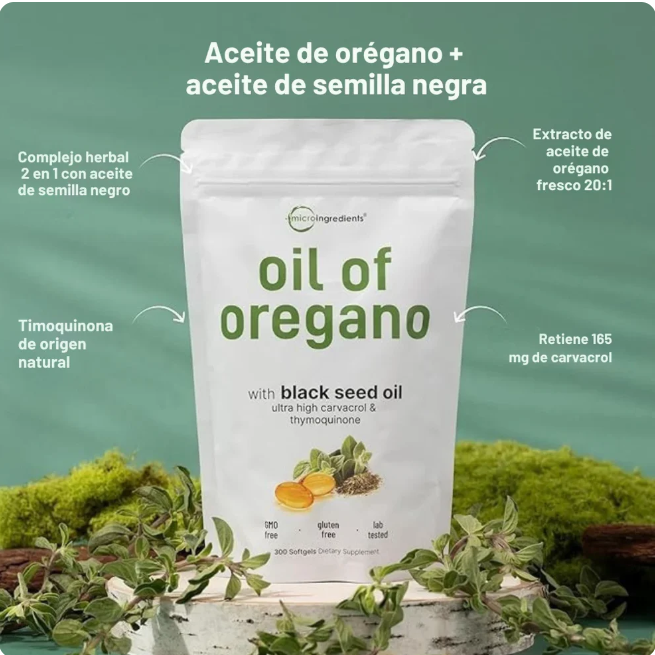 Potencia tu Inmunidad con Aceite de Orégano y Semilla Negra: La Fórmula 2 en 1