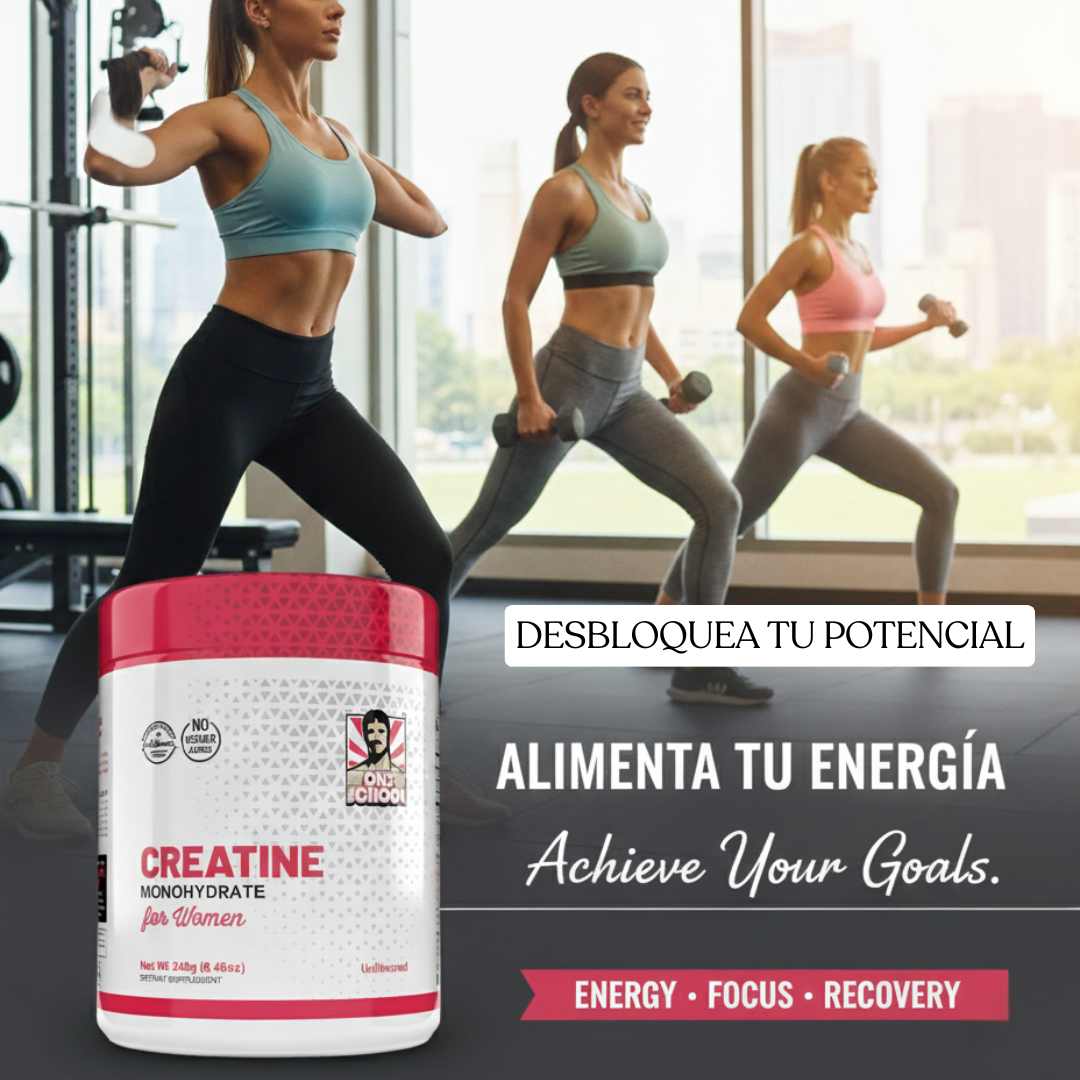 Creatina para Mujeres | Más Fuerza, Energía y Tonificación sin Hinchazón