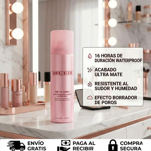 Spray Fijador Matificante - Acabado de Porcelana (16 Horas).